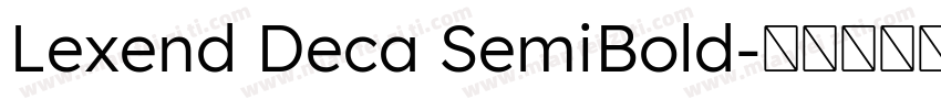 Lexend Deca SemiBold字体转换